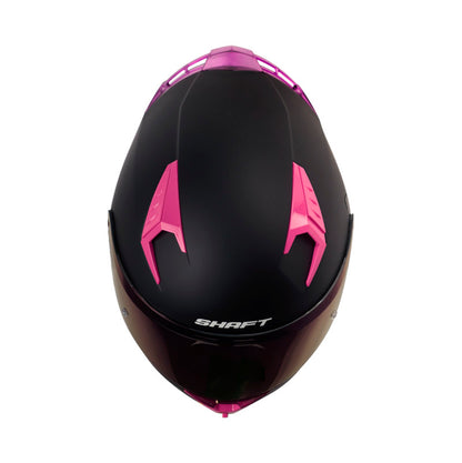 CASCO SHAFT SH-526SP SOLID MATE NEGRO MORADO VISOR MORADO
