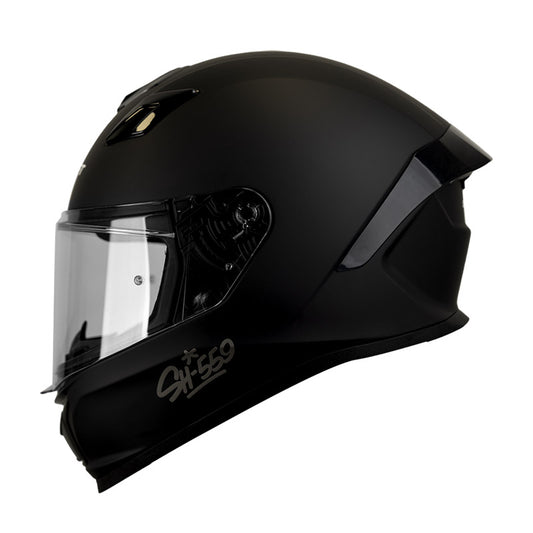 CASCO SHAFT SH-559 SOLID MATE NEGRO NEGRO VISOR IRIDIUM