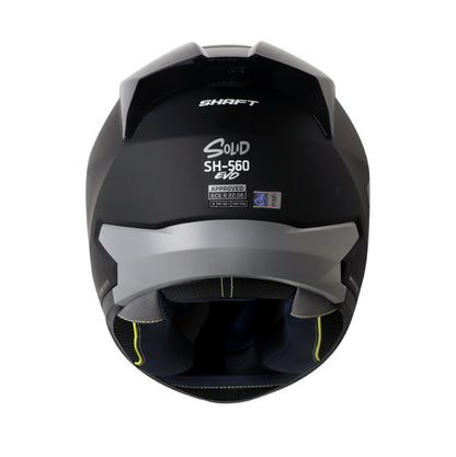 CASCO SHAFT SH-560 EVO SOLID MATE NEGRO PLATA VISOR PLATA