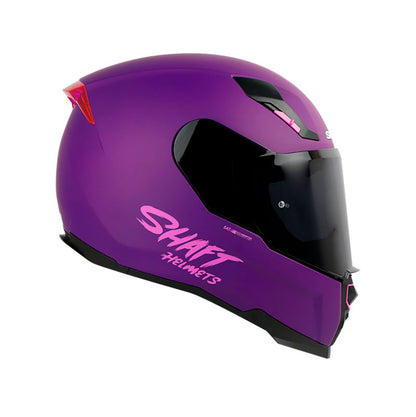 CASCO SHAFT SH-562 SOLID MATE MORADO NEON FUCSIA VISOR HUMO