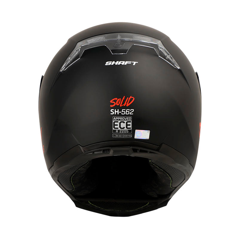 CASCO SHAFT SH-562 SOLID MATE NEGRO ROJO VISOR HUMO