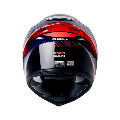 CASCO SHAFT SH-590SR RAPID AZUL OSCURO NARANJA NEON