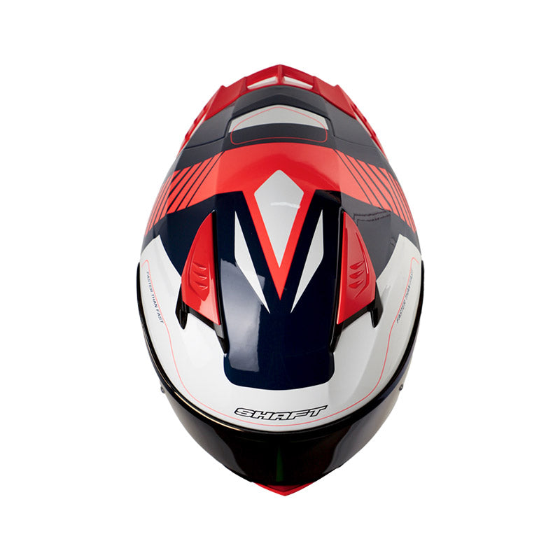 CASCO SHAFT SH-590SR RAPID AZUL OSCURO NARANJA NEON