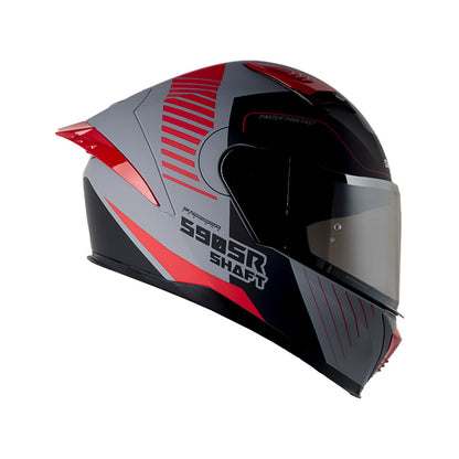 CASCO SHAFT SH-590SR RAPID MATE GRIS ROJO VISOR HUMO