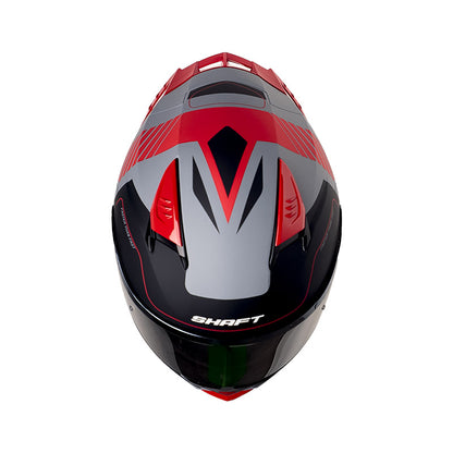 CASCO SHAFT SH-590SR RAPID MATE GRIS ROJO VISOR HUMO