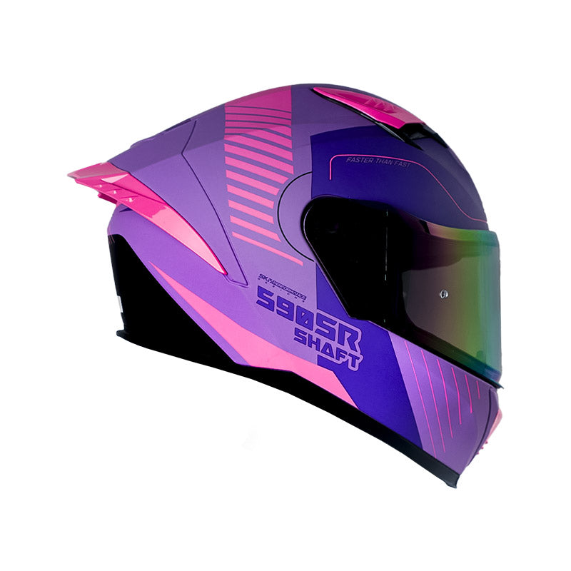 CASCO SHAFT SH-590SR RAPID MATE MORADO FUCSIA VISOR IRIDIUM