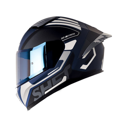 CASCO SHAFT SH-590SR XTREMER MATE AZUL OSCURO PLATA
