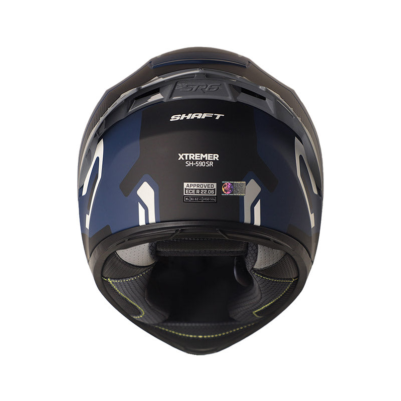 CASCO SHAFT SH-590SR XTREMER MATE AZUL OSCURO PLATA