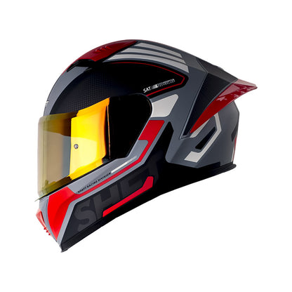 CASCO SHAFT SH-590SR XTREMER MATE GRIS ROJO VISOR IRIDUM