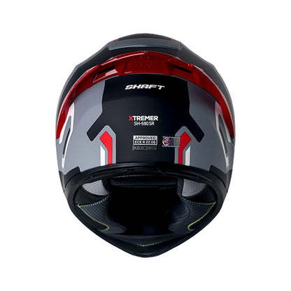 CASCO SHAFT SH-590SR XTREMER MATE GRIS ROJO VISOR IRIDUM