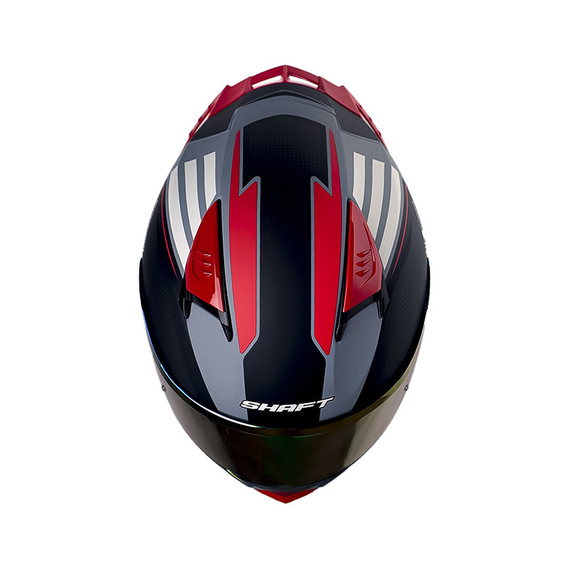 CASCO SHAFT SH-590SR XTREMER MATE GRIS ROJO VISOR IRIDUM