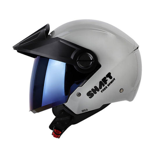 CASCO SHAFT SH-212 SOLID GRIS CLARO NEGRO VISOR IRDIUM