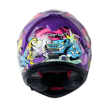 CASCO SHAFT SH-610DV PRO WARZ ONE FUCSIA AZUL VISOR IRIDIUM