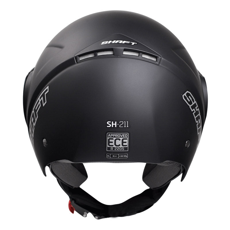 CASCO SHAFT SH-211 SOLID MATE NEGRO VISOR IRIDIUM DORADO