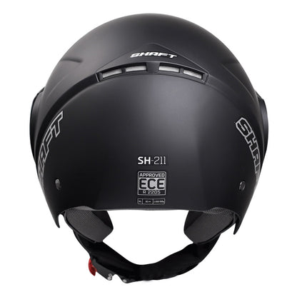 CASCO SHAFT SH-211 SOLID MATE NEGRO VISOR IRIDIUM DORADO