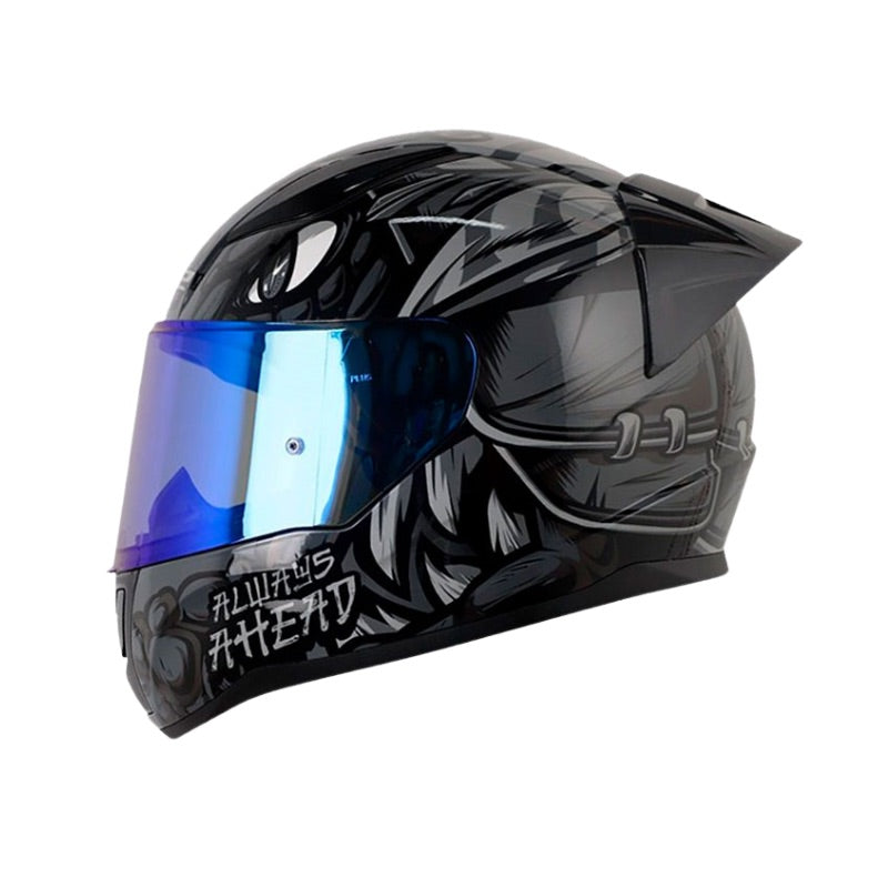 CASCO LS2 FF353 DRILLO X GRIS GRIS VISOR IRIDIUM AZUL