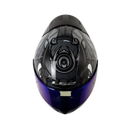 CASCO LS2 FF353 DRILLO X GRIS GRIS VISOR IRIDIUM AZUL