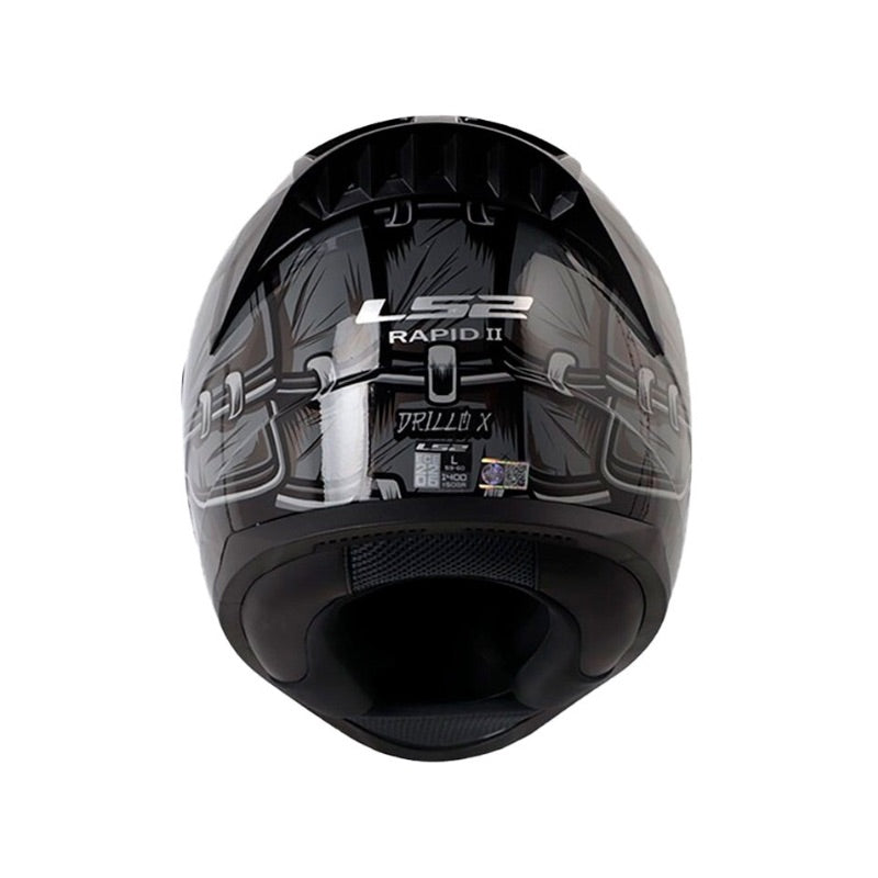CASCO LS2 FF353 DRILLO X GRIS GRIS VISOR IRIDIUM AZUL