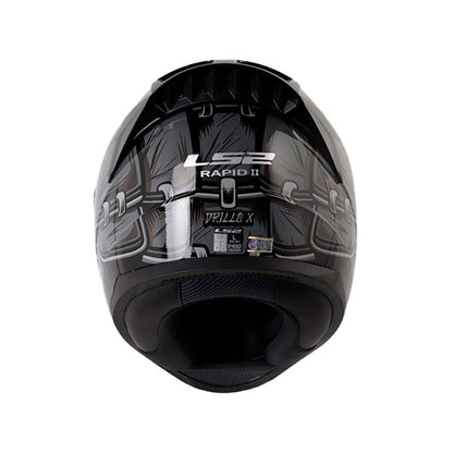 CASCO LS2 FF353 DRILLO X GRIS GRIS VISOR IRIDIUM AZUL