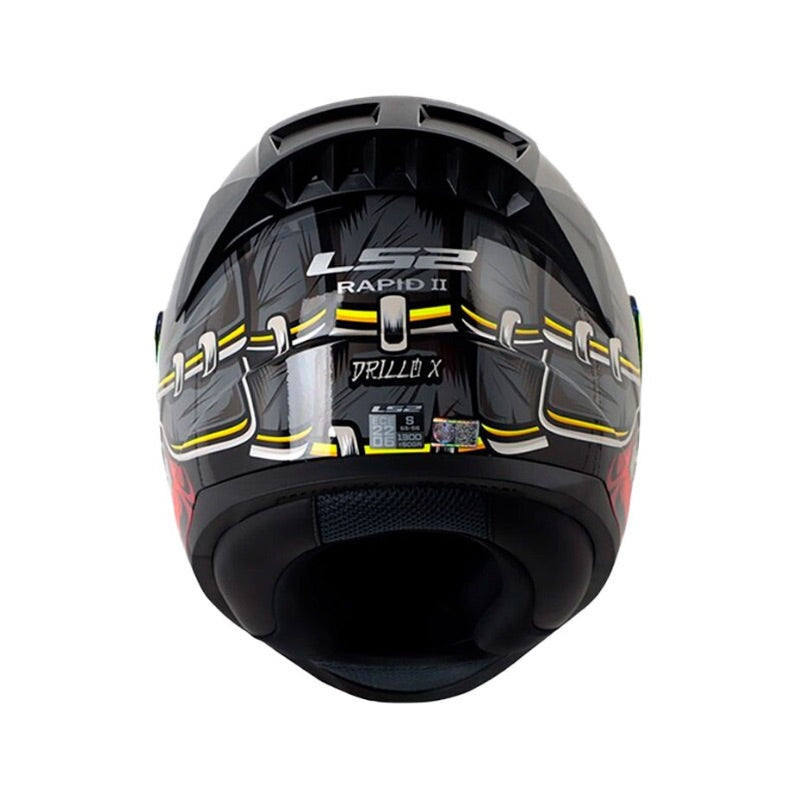 CASCO LS2 FF353 DRILLO X GRIS ROJO VISOR IRIDIUM ROJO