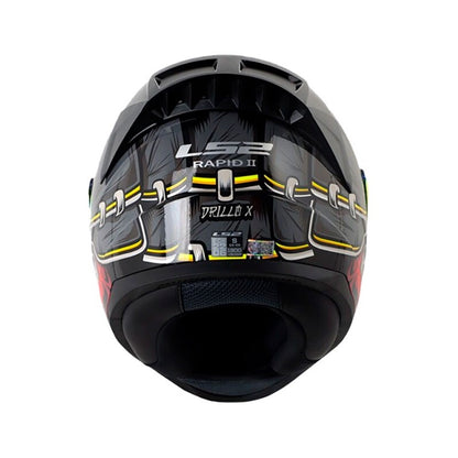 CASCO LS2 FF353 DRILLO X GRIS ROJO VISOR IRIDIUM ROJO