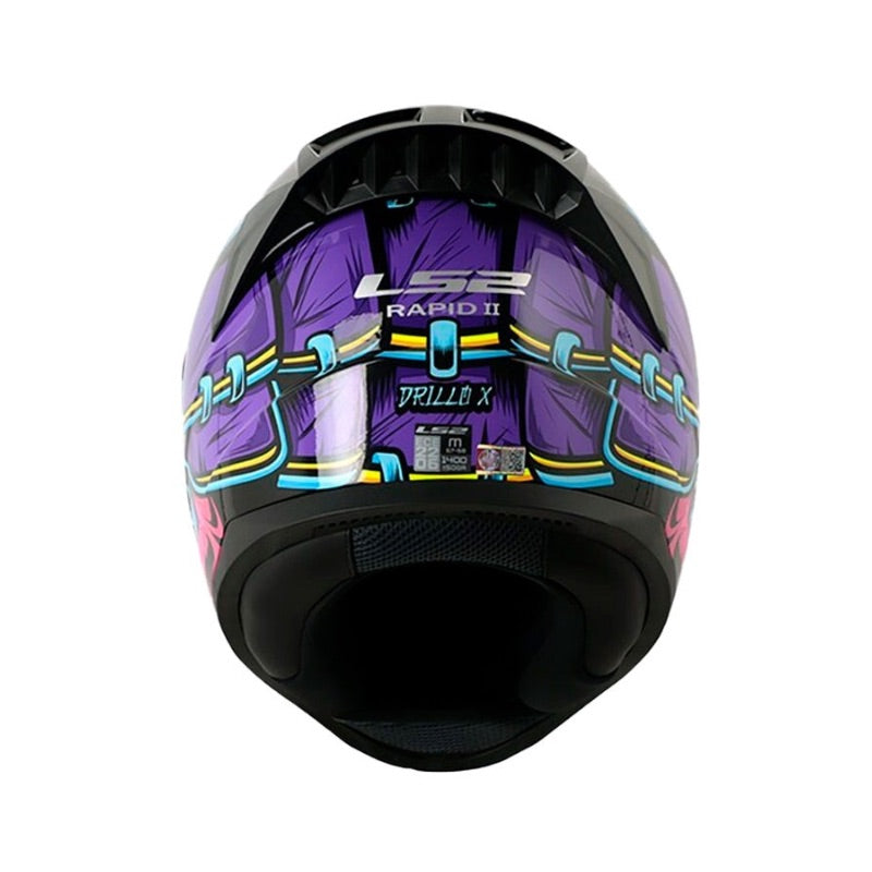 CASCO LS2 FF353 DRILLO X MORADO FUCSIA VISOR IRIDIUM FUCSIA