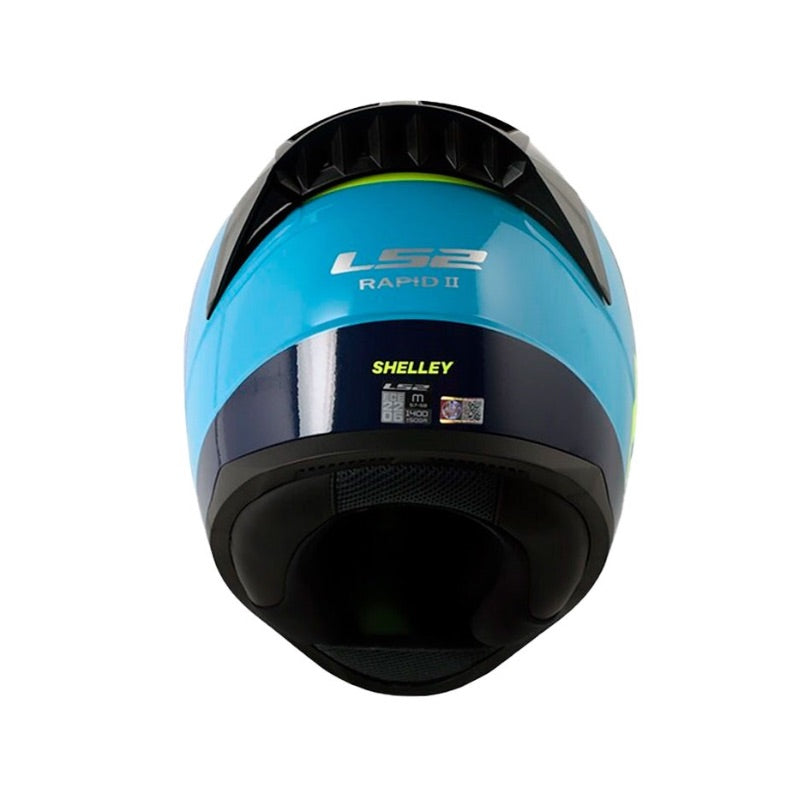 CASCO LS2 FF353 SHELLEY AZUL AMARILLO NEON VISOR IRIDIUM