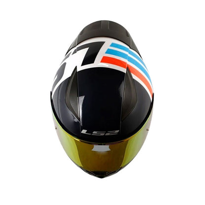 CASCO LS2 FF353 SHELLEY BLANCO NARANJA NEON VISOR IRIDIUM