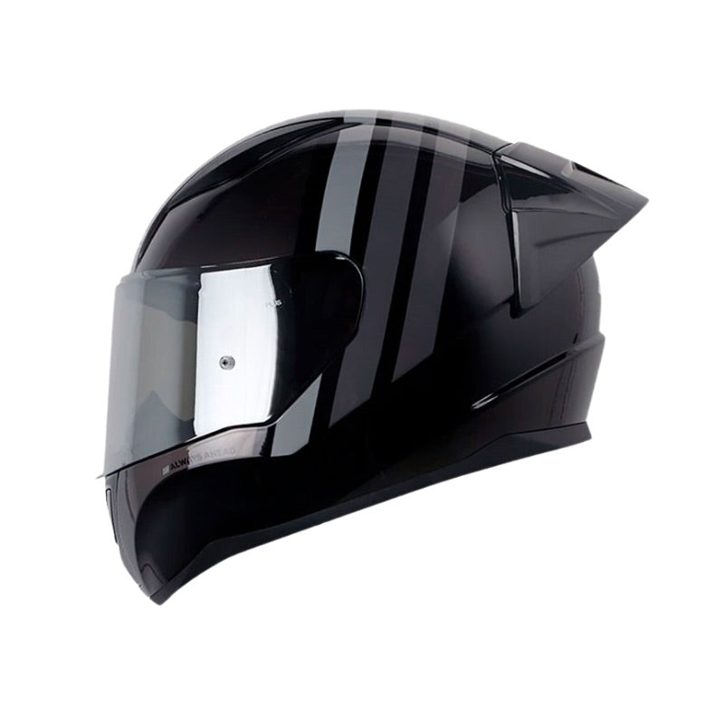 CASCO LS2 FF353 SHELLEY NEGRO GRIS VISOR IRIDIUM PLATA