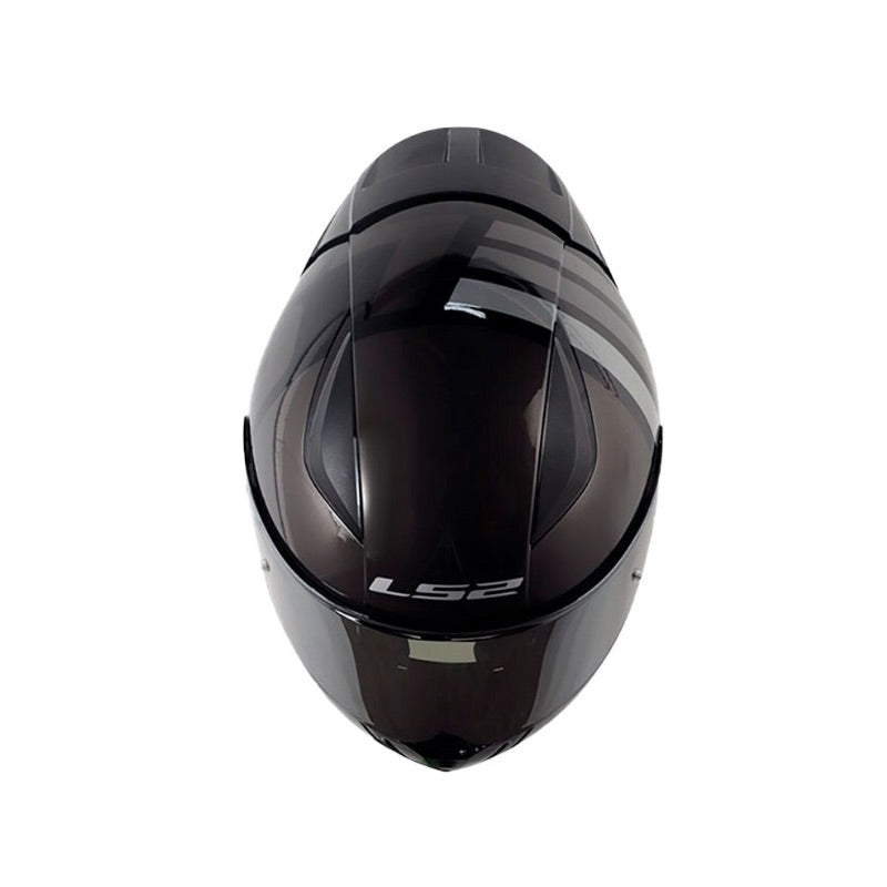 CASCO LS2 FF353 SHELLEY NEGRO GRIS VISOR IRIDIUM PLATA