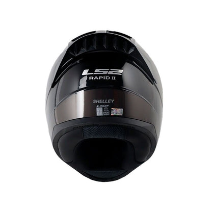 CASCO LS2 FF353 SHELLEY NEGRO GRIS VISOR IRIDIUM PLATA