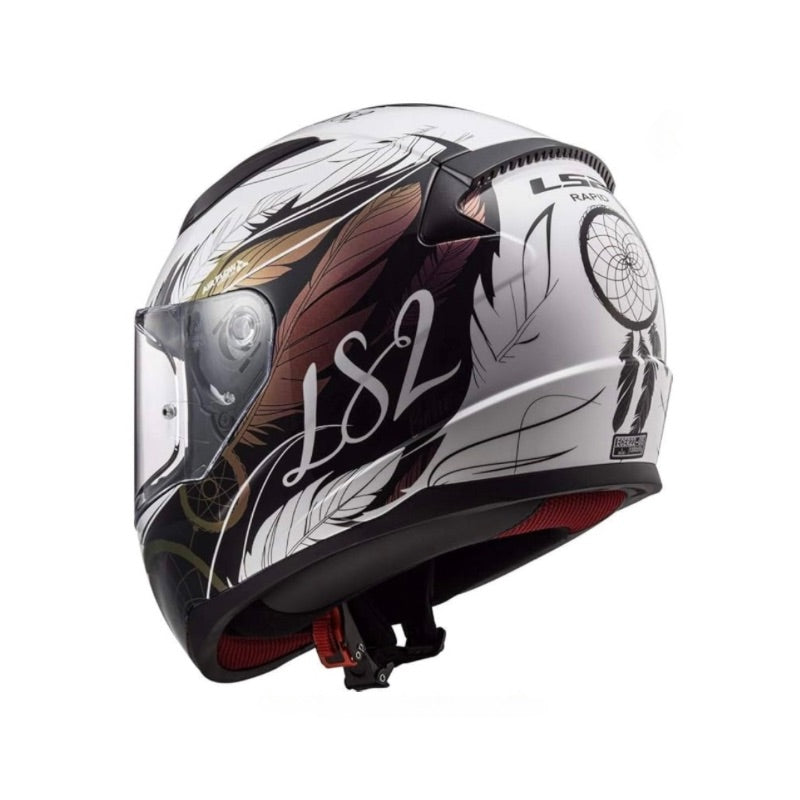 CASCO LS2 FF353SP BOHO BLANCO NEGRO FUCSIA