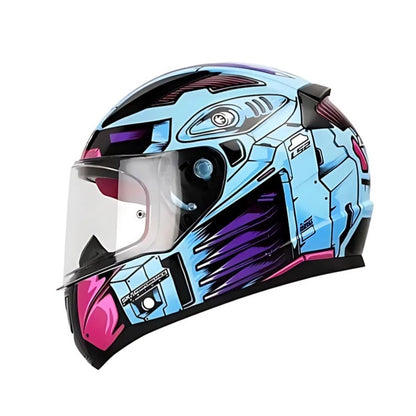 CASCO LS2 FF353SP ROBOT BRILLANTE AZUL FUCSIA NEON