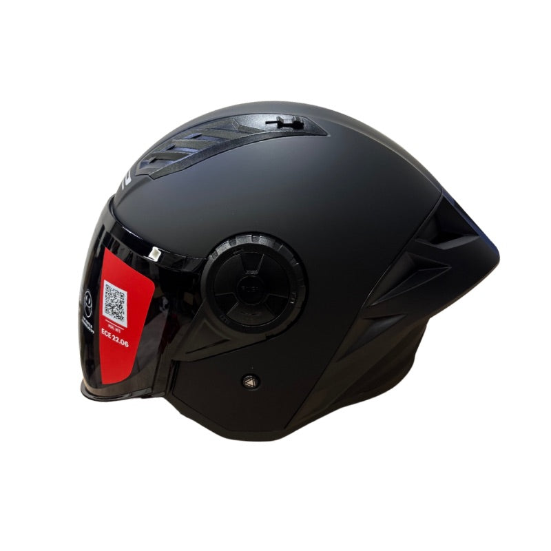 CASCO LS2 OF616 SOLID MATE NEGRO VISOR HUMO