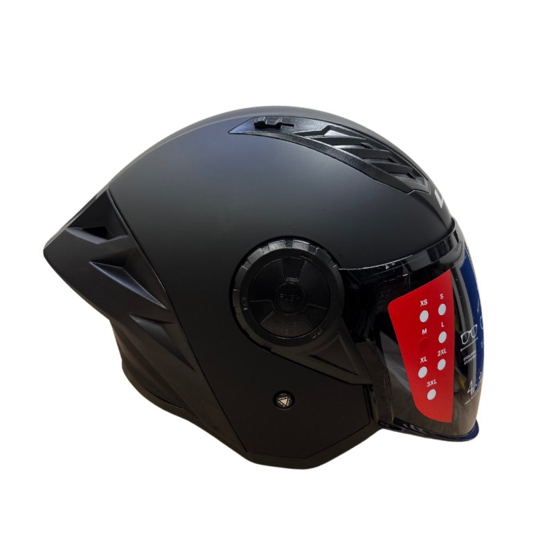 CASCO LS2 OF616 SOLID MATE NEGRO VISOR HUMO