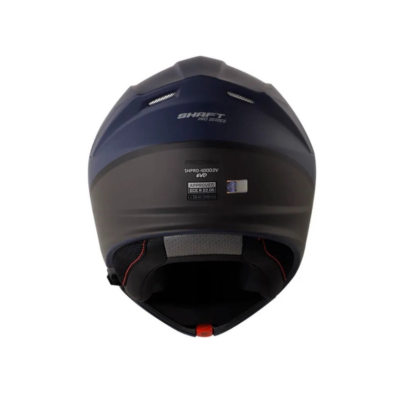 CASCO SHAFT SH-4000DV PRO ACRU MATE AZUL OSCURO NEGRO