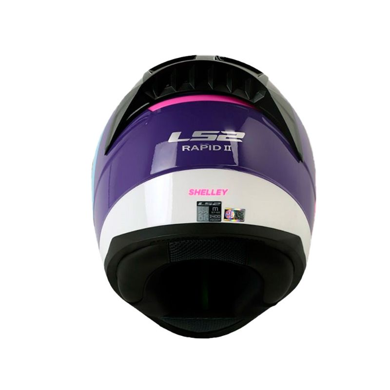 CASCO LS2 FF353 SHELLEY MORADO FUSCIA VISOR IRIDIUM MORADO