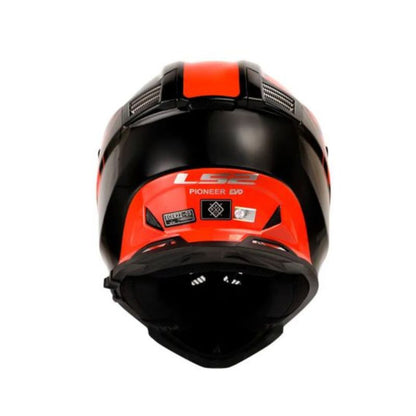 CASCO LS2 MX436 PIONEER TROPHY NEGRO ROJO