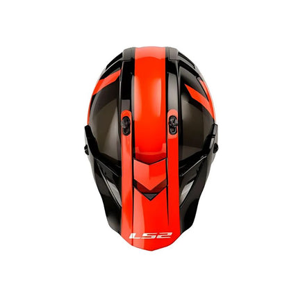 CASCO LS2 MX436 PIONEER TROPHY NEGRO ROJO