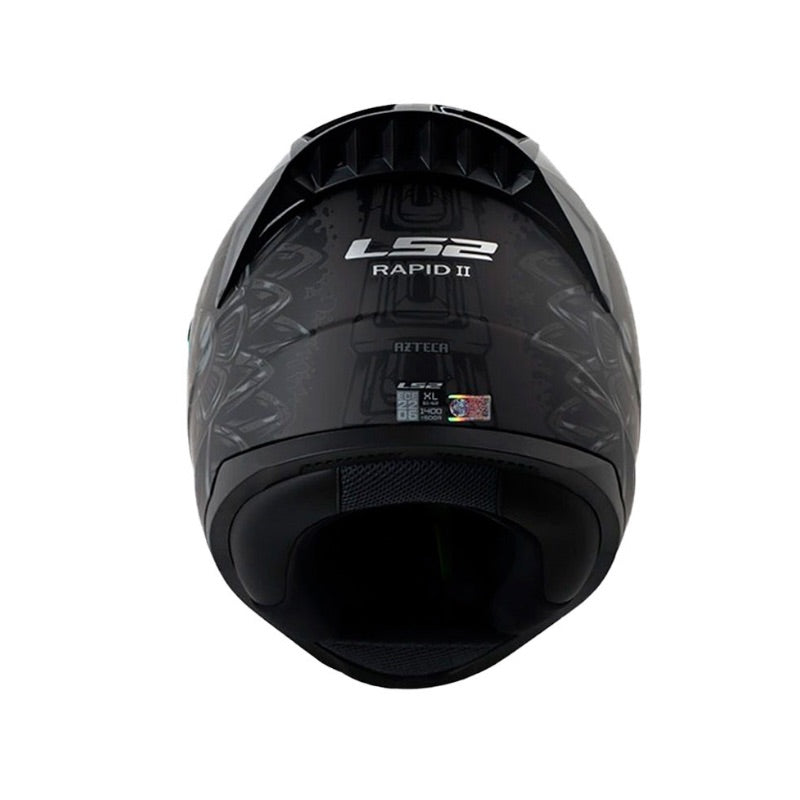 CASCO LS2 FF353 AZTECA NEGRO GRIS VISOR IRIDIUM ROJO