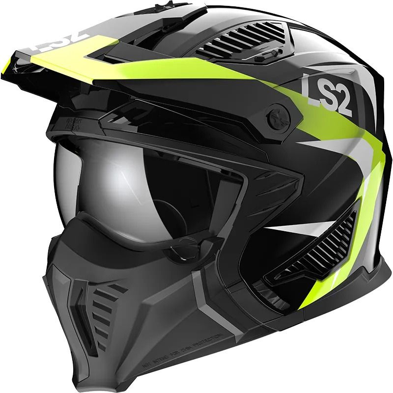 CASCO LS2 OF606 DRIFTER TRIALITY AMARILLO NEON