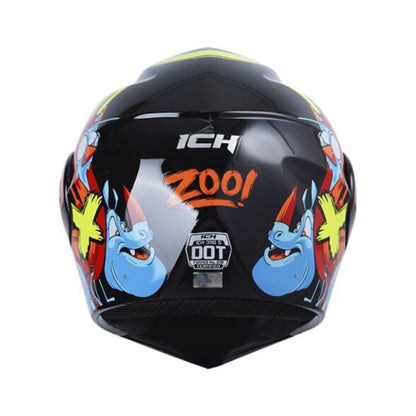 CASCO ICH ICH-3110S ZOO MATE NEGRO NARANJA NEON