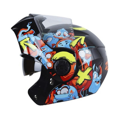 CASCO ICH ICH-3110S ZOO MATE NEGRO NARANJA NEON