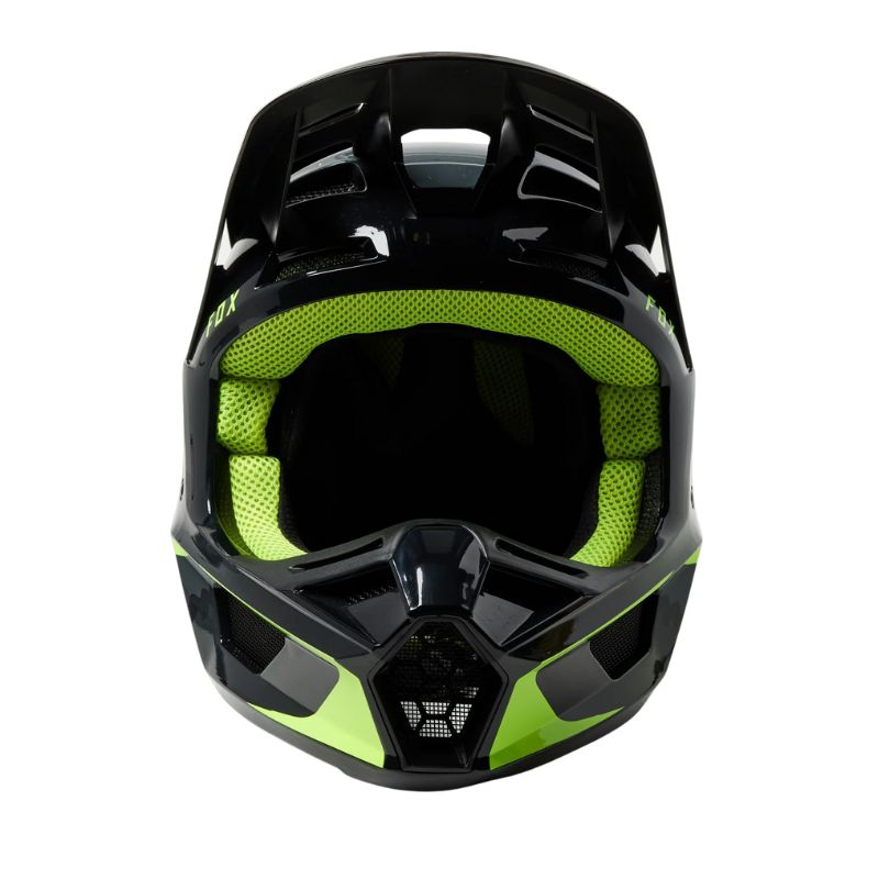 CASCO FOX V2 VIZEN NEGRO AMARILLO NEON
