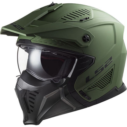 CASCO LS2 OF606 DRIFTER SOLID MATE VERDE MILITAR